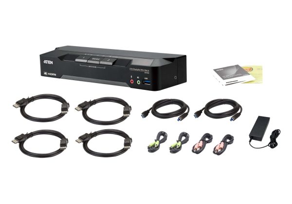 KVM превключвател, ATEN CM1942, 2-портов, USB, HDMI, DisplayPort, Mini-Matrix Boundless 4
