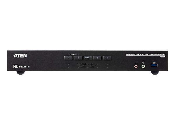 KVM превключвател ATEN CS1844-AT-G, 4 порта USB 3.0, За 2 HDMI монитора 2
