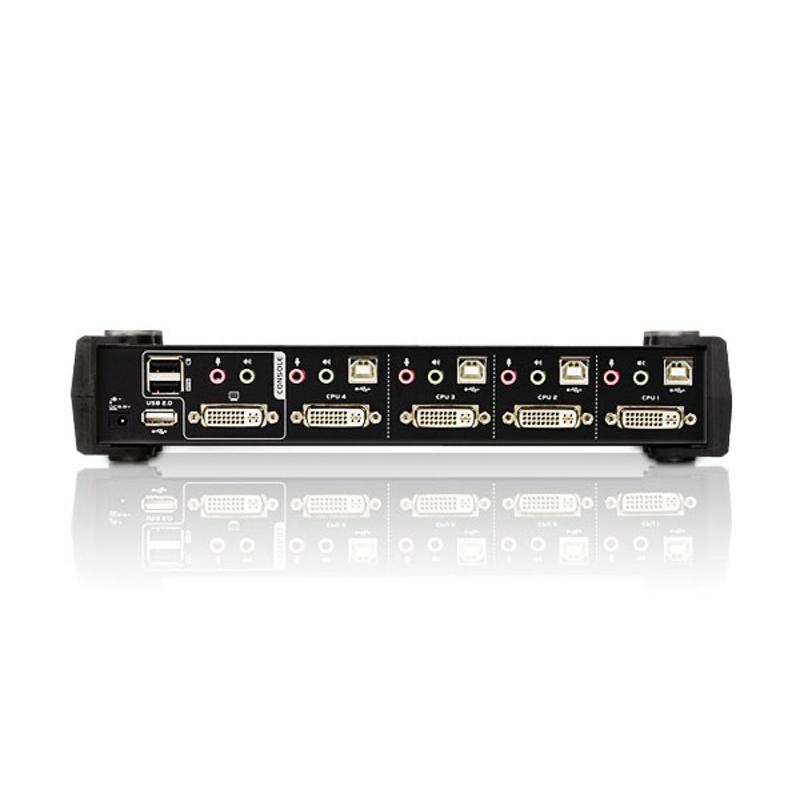 KVMP превключвател ATEN CS1784A, 4-портов, USB, DVI Dual Link, Audio 3