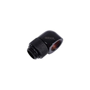 L-конектор Alphacool HF, Въртящ се, G1/4 външна към G1/4 вътрешна резба, Черен мат 1