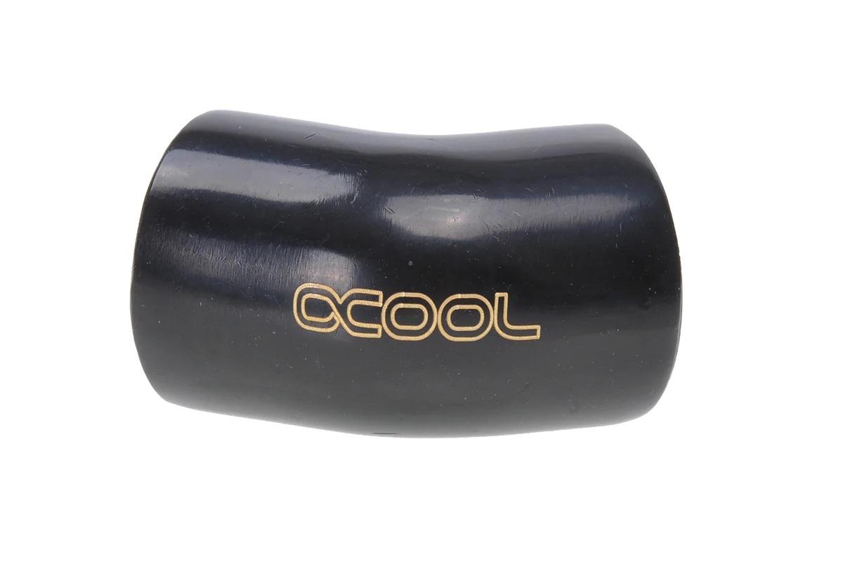 L-конектор Alphacool HF, Вътрешна резба G1/4 - G1/4, 45°, Черен мат 2