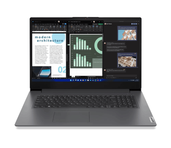 Лаптоп Lenovo V17 G4 IRU - 17.3" FHD Intel Core i5-13420H, 16GB(8GB on board) DDR4, 512GB SSD M.2 1