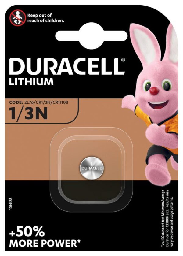 Литиева батерия CR-1/3N 3V за глюкомери и фото DURACELL DL1/3N 1