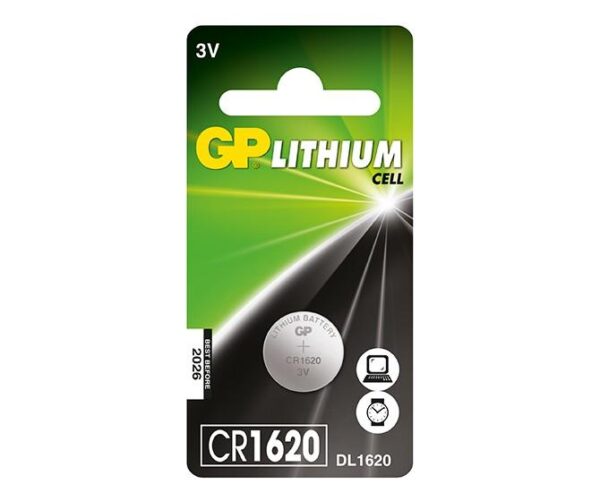 Литиева бутонна батерия GP CR-1620 3V 1бр. в блистер GP 1