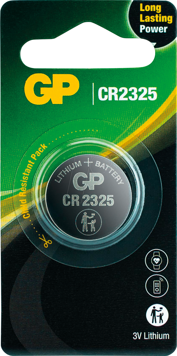 Литиева бутонна батерия GP CR-2325 3V 1 бр. в блистер /цена за 1 бр./ 1