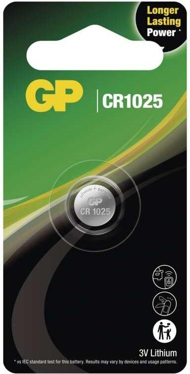 Литиева бутонна батерия GP CR1025 3V 1 бр. в блистер /цена за 1 бр./ 1