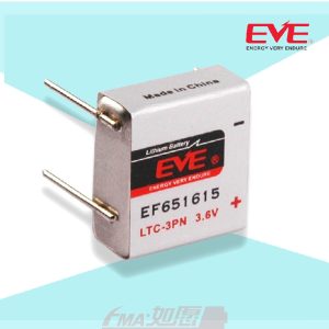 Литиево тионилхлоридна  батерия LTC-3PN  EP651615 industrial 3,6V  400mAh EVE BATTERY 1