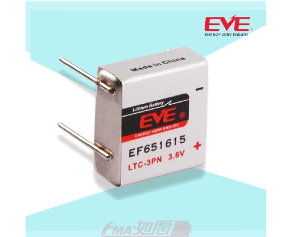 Литиево тионилхлоридна батерия LTC-3PN EP651615 industrial 3,6V 400mAh EVE BATTERY 1