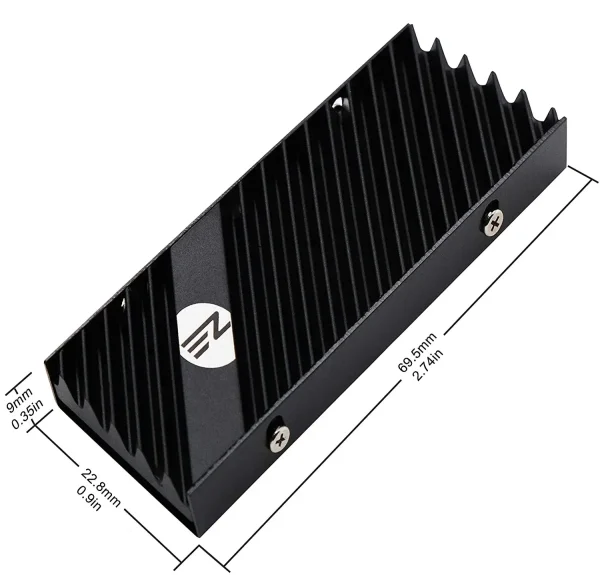 M.2 Heatsink EZDIY-FAB за NVMe SSD диск - Черен 2