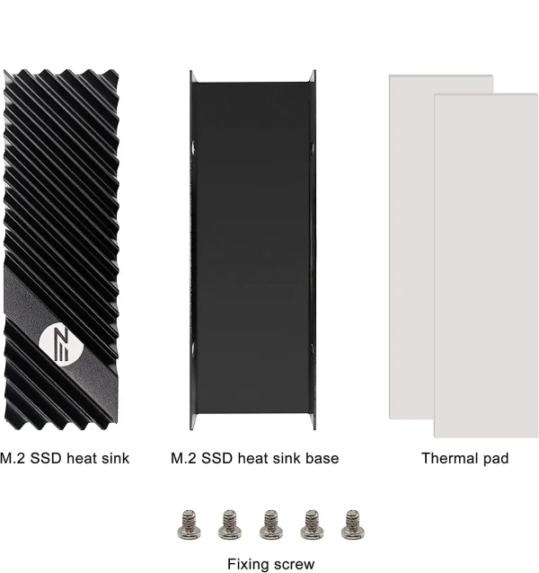 M.2 Heatsink EZDIY-FAB за NVMe SSD диск - Черен 3