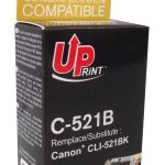 Мастилница UPRINT CLI521 CANON, С чип, Черна 1
