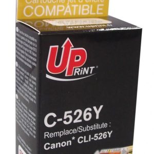 Мастилница UPRINT CLI526 CANON, С чип, Yellow 1