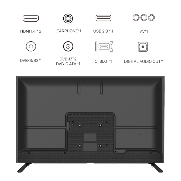 METZ Телевизор 40MTE2000Z 40" LED TV, HD, черен 5