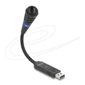 Микрофон с гъвкаво рамо Delock 66499 - USB и Mute бутон 1