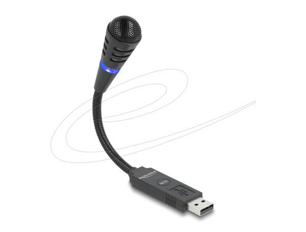Микрофон с гъвкаво рамо Delock 66499 - USB и Mute бутон 1