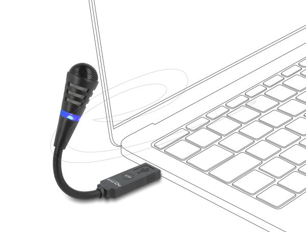 Микрофон с гъвкаво рамо Delock 66499 - USB и Mute бутон 2