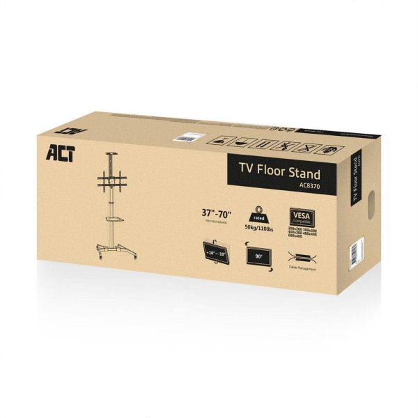Мобилна стойка, 37"-70", За под, ACT AC8370 9