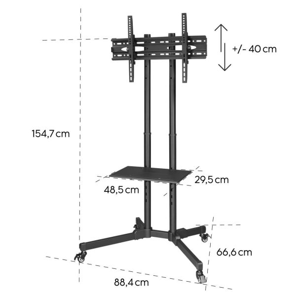 Мобилна стойка за TV HAMA Trolley , до / 75", 220874 10