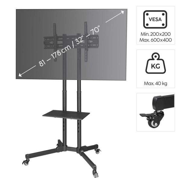 Мобилна стойка за TV HAMA Trolley , до / 75", 220874 6