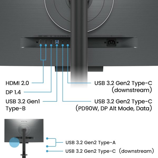 Монитор за програмиране BenQ RD320UA, 31.5", Ergo Stand 2