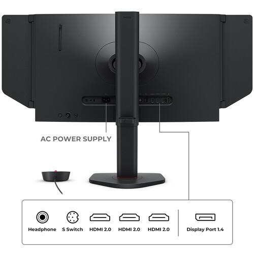 Монитор ZOWIE XL2566 Plus 400Hz DyAc, TN, 24.1inch, Wide, Full HD, HDMI, DP, Черен 2