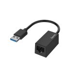 Мрежов адаптер HAMA, USB-A мъжко - RJ-45 женско, Gigabit, Черен 1