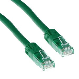 Мрежов пач кабел ACT U/UTP, CAT 6, RJ-45 - RJ-45, 0.5 m, Медни проводници, Зелен, Булк опаковка 1