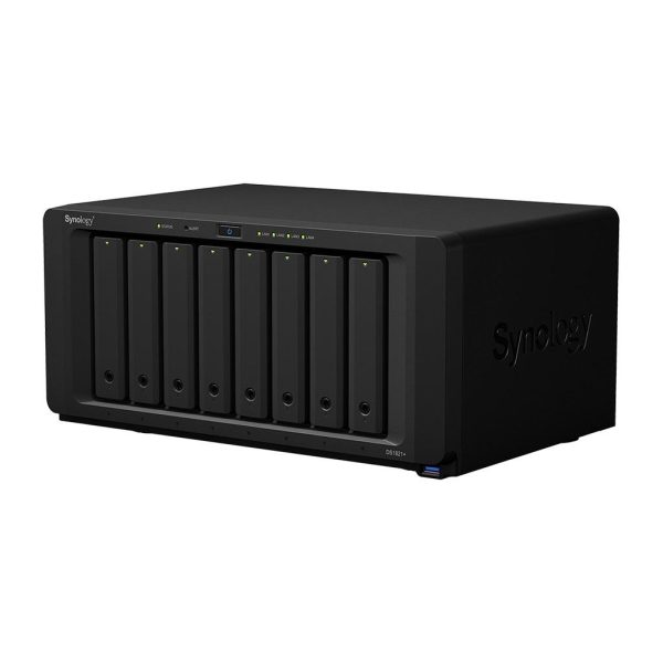 Мрежов сторидж Synology DS1821+, За 8 диска, До 108TB, RAM 4GB, Гигабит, USB3.2 2