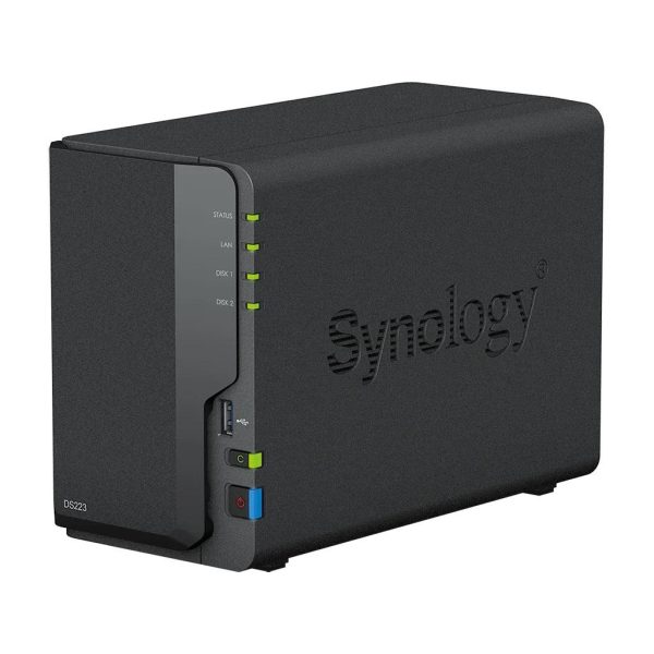 Мрежов сторидж Synology DS223, За 2 диска, 2GB, Гигабит, USB3.2 1