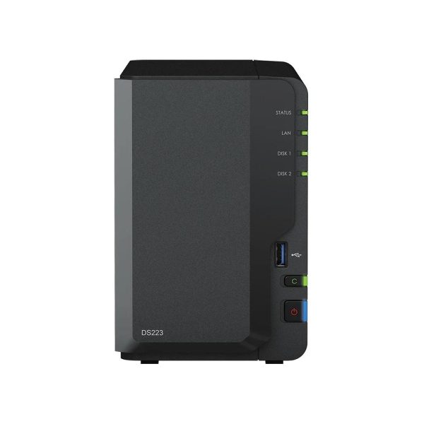 Мрежов сторидж Synology DS223, За 2 диска, 2GB, Гигабит, USB3.2 2
