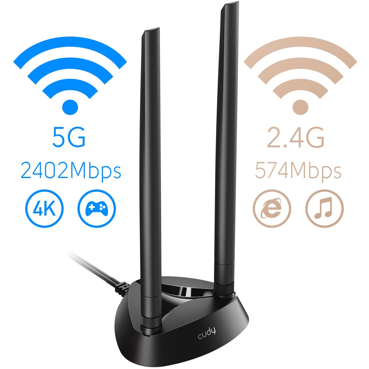 Мрежова карта Cudy WE4000, PCIe, 2.4/5 GHz, 574 - 2402 Mbps 2