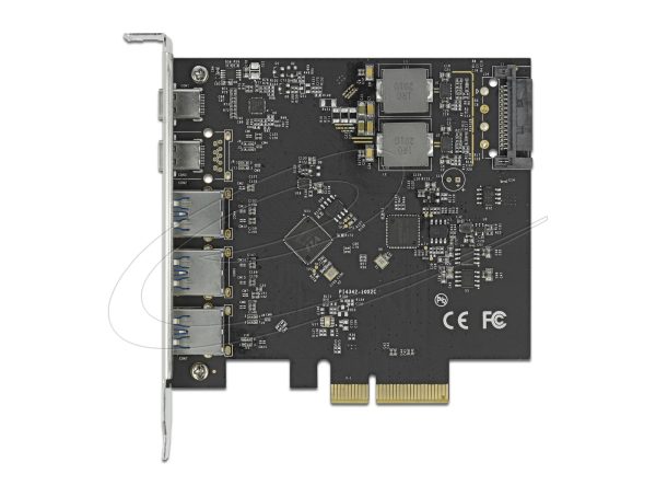 Мрежова карта Delock PCI Express x4 Card to 2 x USB Type-C™ + 3 x USB Type-A - SuperSpeed USB 10 Gbps 3