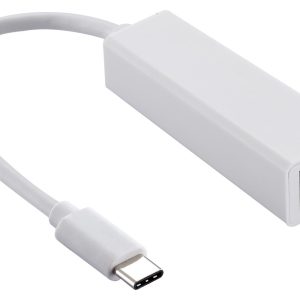 Мрежови адаптер Estillo 10/100 Mbps, USB-C 2.0 към RJ45, Бял 1