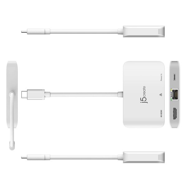 Мрежови адаптер/хъб/ j5create JCA351, Gigabit, 4K HDMI 3