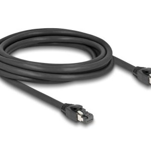 Мрежови кабел Delock, Cat.8.1 S/FTP, 3 m, Дo 40 Gbps, Черен 1