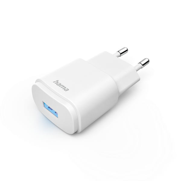 Мрежово зарядно HAMA, USB-A, 6 W, Бял 2