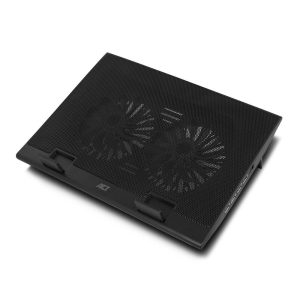 Охладител за лаптоп ACT, До 17", С два вентилатора, USB хъб, Черен 1