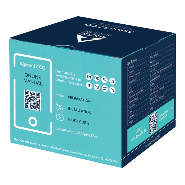 Охладител за процесор Arctic Alpine 17 CO, 1700 7