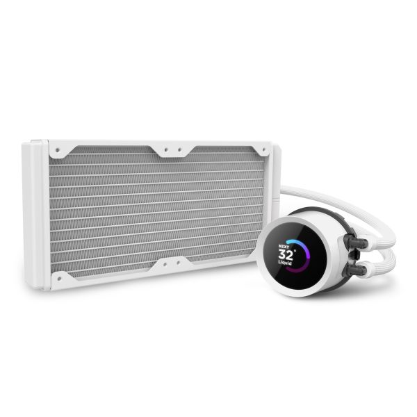 Охладител за процесор NZXT Kraken 240 RGB White, LCD Display 14