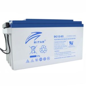 Оловна AGM Deep cycle  батерия RITAR (DC12-65), 12V, 65Ah, 350 / 167 /182 mm  F5/M8 / F11/M6, За соларни системи 1