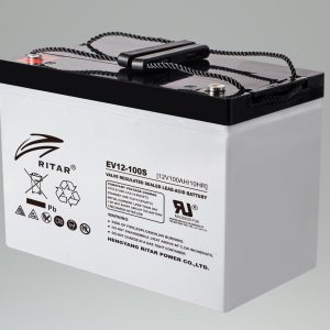 Оловна батерия RITAR (EV12-100S), 12V, 100Ah 306/ 168/ 211 mm, За електрически колички 1
