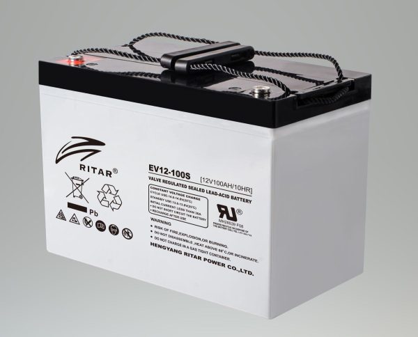 Оловна батерия RITAR (EV12-100S), 12V, 100Ah 306/ 168/ 211 mm, За електрически колички 1