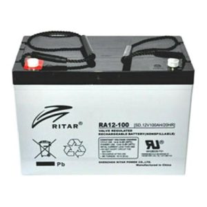 Оловна батерия RITAR (RA12-100S), AGM, 12V / 100 Ah, 306.5/ 168.5/ 210mm, F15(M6) 1