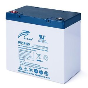 Оловна гелова батерия RITAR (DG12-55), 12V, 55Ah, 229 / 138 /211 mm  F15/M6 / F11/M6, За соларни системи 1