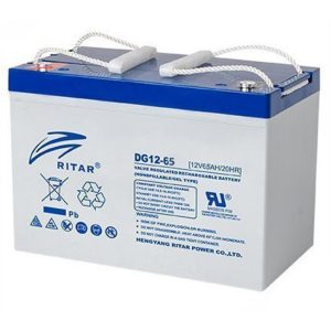 Оловна гелова батерия RITAR (DG12-65), 12V, 65Ah, 350 / 167 /182 mm  F5/M8 / F11/M6, За соларни системи 1