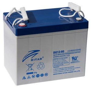 Оловна гелова батерия RITAR (DG12-80), 12V, 80Ah, F15/M6 / F11/M6, За соларни системи 1