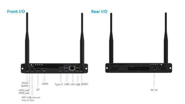OPS компютър за вгрaждане в интерактивен дисплей TRIUMPH BOARD, I5 - 1235U, 2x8 GB, 256 GB SSD, Wi-Fi, Win 11 Pro 2