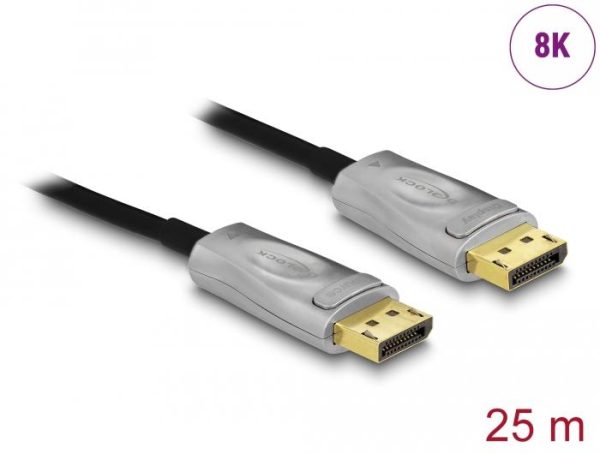 Оптичен кабел Delock, Активен, DisplayPort 1.4, 8K, 25 m 2