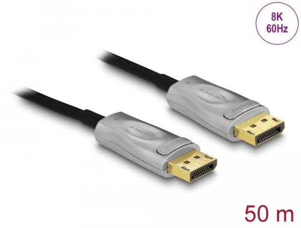 Оптичен кабел Delock, Активен, DisplayPort 1.4 8K, 50 m 2