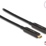 Оптичен видео кабел DeLock, USB-C, 4K 60 Hz, 5m 1